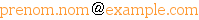 Adresse email avec une image remplaçant le @